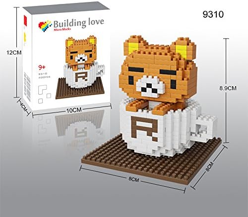 VXV Micro Blocks,Easily bear in the cup Blocks brown Bear Cup Parent-child Games Building Blocks Children's Educational Toys, LOZ Nanoblock Compatible