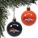 DENVER BRONCOS OFFICIAL LOGO CHRISTMAS BALL ORNAMENTS (8)