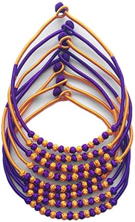 Eco-friendly Girls Party Favors- Handmade Silk Thread Beaded Necklaces, Set of 8