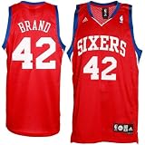 adidas Philadelphia 76ers #42 Elton Brand Red Swingman Basketball Jersey