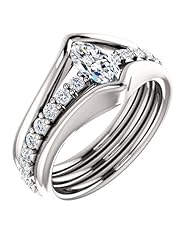 Platinum Marquise Cut Diamond Ring -- LIFETIME WARRANTY