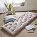 Intelligent Design Edelia Folderble Poly Chenille Lounge Floor Pillow Cushion Tufted Seat for Meditation, Game Playing, Yoga, Reading with Travel Wrap, 74x27, Blush