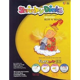 Shrinky Dinks Shrinkable Plastic - 8 x 10 inches - Set of 10 - Frosted