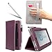 i-BLASON For HP Slate 7 Android Tablet Leather Case Cover (Elastic Hand Strap, Multi-Angle, Card Holder ) With Bonus Stylus 3 Year Warranty (Purple)
