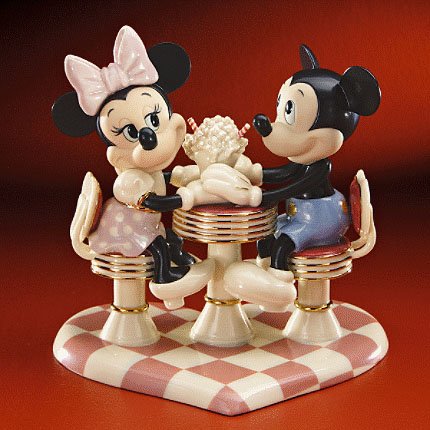 Disney Mickey's Soda Shop Sweetheart Figurine by Lenox
