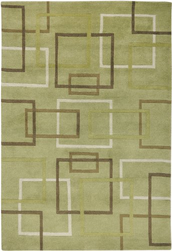 Rizzy Rugs TA-1352 5-Foot-by-8-Foot Tango Area Rug, Geometric Lime / Lime
