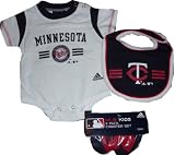 Minnesota Twins 3pc Creeper Onesie , Bib, Booties Set 6 - 9 Month Baby Infant
