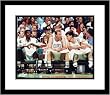 Larry Bird, Robert Parish and Kevin McHale Boston Celtics NBA Framed 8x10 Photograph Big 3 on Bench