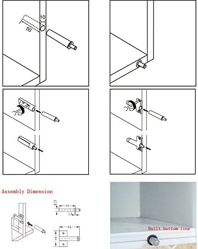Bluemoona 20 PCS - Kitchen Cabinet Door Drawer Buffers Damper Soft Quiet Close Closer With Screws (WHITE)