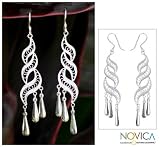 Earrings, 'Sterling Allure' 1 W 3 L
