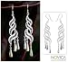 Earrings, 'Sterling Allure' 1" W 3" L