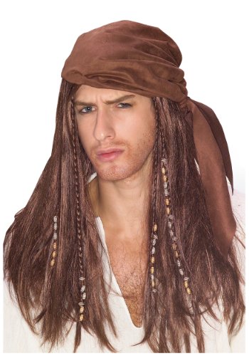 Brown Caribbean Pirate Wig