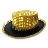Gold Sequin Top Hat ~ Halloween Costume Accessories