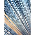 Fadenvorhang Fadengardine extra breit 140x250 cm blau