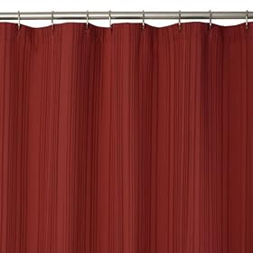 Maytex Ribbed Dobby Fabric Shower Curtain, Burgundy