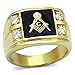 FlameReflection Masonic Freemason Square Compass Unisex Rings Tungsten Titanium Stainless Steel Gold Black White Blue
