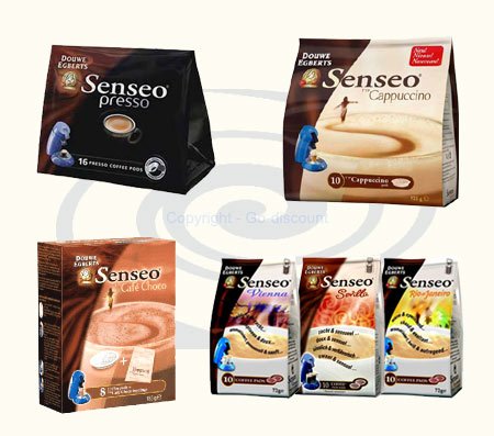 Douwe Egberts dosette de caf� pour Senseo - 64 dosettes - 6 sortes diff�rentes avec du caf� de tr�s haute qualit�