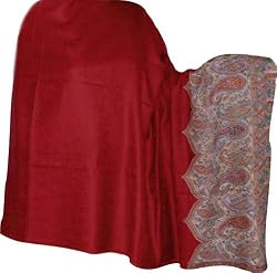Shawls and Scarves Antique Paisley Embroidered Wrap 84 x 40 inches (psley314)