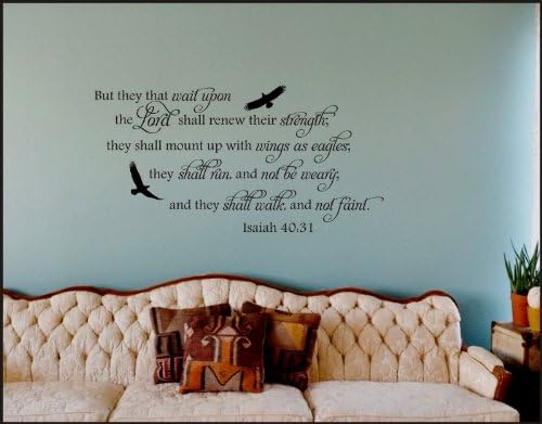 A Great Impression Isaiah 40:31 with Wings Like Eages. Small, Black