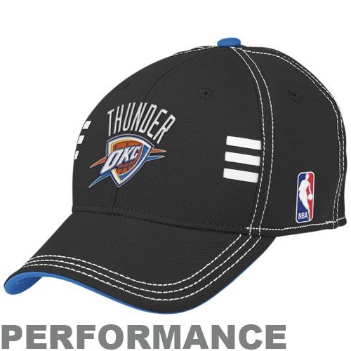 adidas Oklahoma City Thunder Black Official Draft Day Performance Stretch Fit Hat