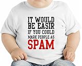Mark Couple People As Spam Funny Slogan オーガニックベビーTシャツ 12 - 18 Months