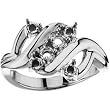 14K White Gold Mother's Ring - 6 Gemstone -- YOU CHOOSE THE COLORS!