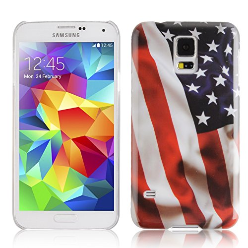 Hard Case Back Cover Works with Samsung Galaxy S5 – Bumper Protection Skin Design: Stars and Stripes