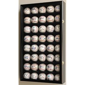 40 MLB Baseball Display Case Cabinet with UV protection rated acrylic door