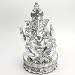Silver Finish Resin Ganesh Statue - Free Shipping