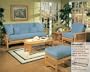 Futon Furniture Set in Golden Oak - Santa Barbara - FSET-11