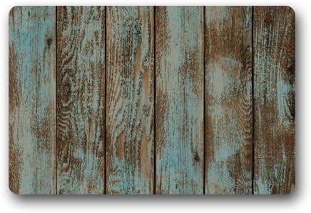 SHININGLY Popular Rustic Old Barn Wood Art Doormat Door Mat Rug Indoor/Outdoor/Floor Mat Rug for Home/Office/Bedroom 23.6"(L) x 15.7"(W)
