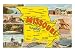 Map of Missouri Art Poster Print, 18×13