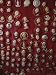 Pins with the Likeness of Mao Tse Tung Adorn a Communist- Red Fabric Photographic Pos...