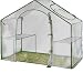 Extra Large 5x5ft Greenhouse Walk in with Window Plastic Cover & Steel Frame + 2 Shelves