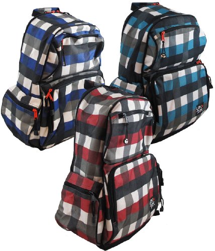 Yak Pak LG Chuck Shadow Plaid Back Pack (Comes In Several Different Colors!)