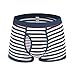 Dardugo Men's Stripe Cotton Boxer Briefs Underwear with Open Fly 4-pack Tag XL US Size M