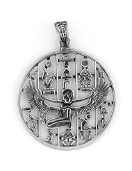 Egyptian Jewelry Silver Winged Isis Pendant