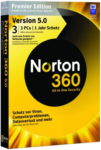 NORTON 360 PREMIER V5.0 3 PC – deutsch