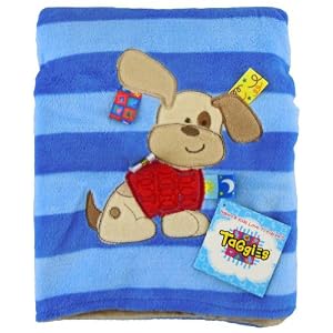 Taggies Solid Blanket With Monkey