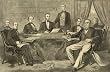 Lincoln's First Cabinet, 1861 Illustration from Harper's Weekly - Superb 16"x20" Photographic Print from the Library of Congress