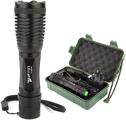 Cree Xm-l T6 LED Rechargeable Zoomable Flashlight Torch 18560aaa Battery&amp;charger 12w