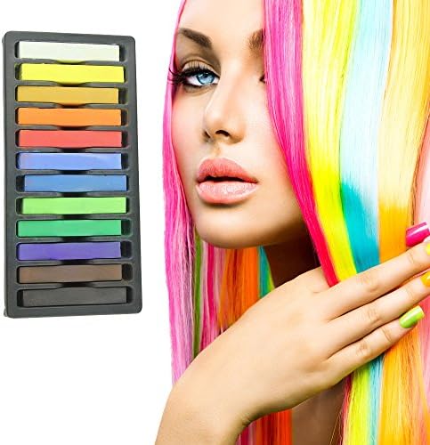 Scarlett 12 Color Hair Chalk Set Mix Nontoxic Color Variety Beauty Design Lasts Up To 3 Days For All Hair Types 183g
