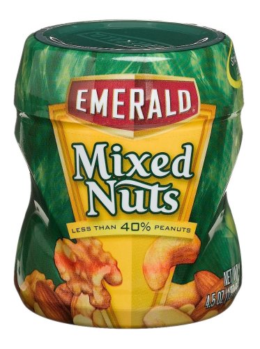 Emerald Nuts Mixed Nuts, 4.5-Ounce Canisters (Pack of 12) by Emerald Nuts
