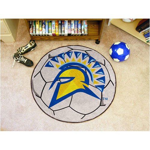 Buy San Jose State Spartans NCAA Soccer Ball Round Floor Mat (29) by Fan Mats