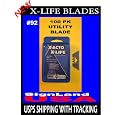 (100) X-ACTO X-LIFE #92 UTILITY BLADES X692