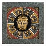 Timeless Buddha Wall Decor Faux Stone Shadow Box Frame