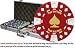 Custom Poker chip Set: Spade image & your custom text on both sides of the chips. 500 11.5 gram chip w/case & more.