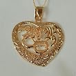 Silver and In a delicate golden Heart, Hebrew and Arabic together for one word The Song of Solomon: "I am for my Lover and my Lover is for me"