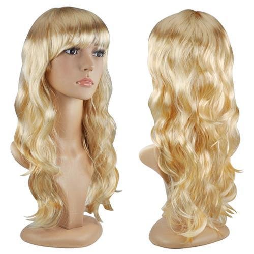 World Pride Sexy Long Curly Hair Wig Chic Wavy Full Wigs (Blonde)