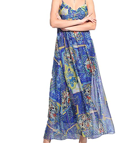 (ディーコッテ)D'Kotte レディース 春 夏 ワンピース ドレス ロング マキシ キャミ 花柄 シフォン エレガント neaa227